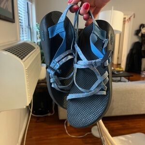 Chaco Women's Black and Blue Sandals
